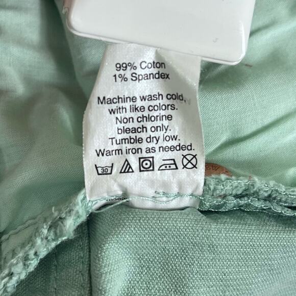 J. Crew Jeans Corduroy Pants Womens Size 30 Soft Green Toothpick Zip Hems - Picture 4 of 11